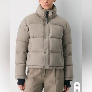 Aritzia Taupe Shorty Puffer